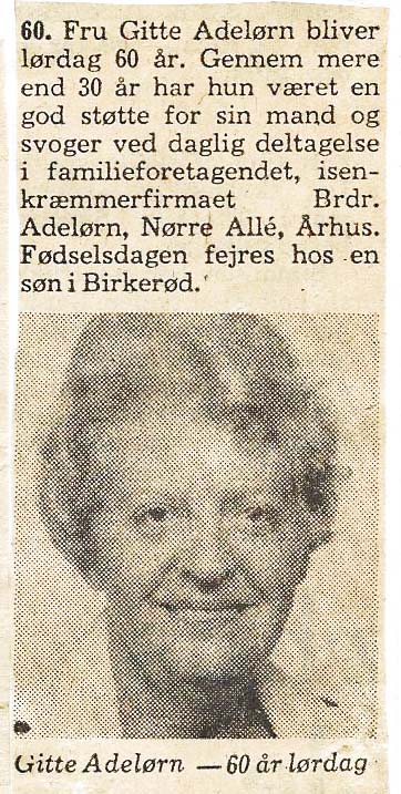 Margit Adelrn 60 r i 1978